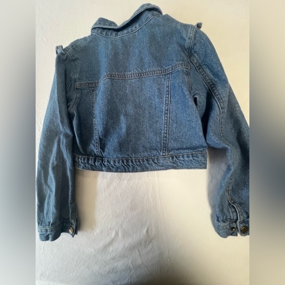 NICOLE MILLER N. Y   KIDS RUFFLED MEDIUM WASH DENIM JACKET  SIZE 6 - Picture 2 of 9